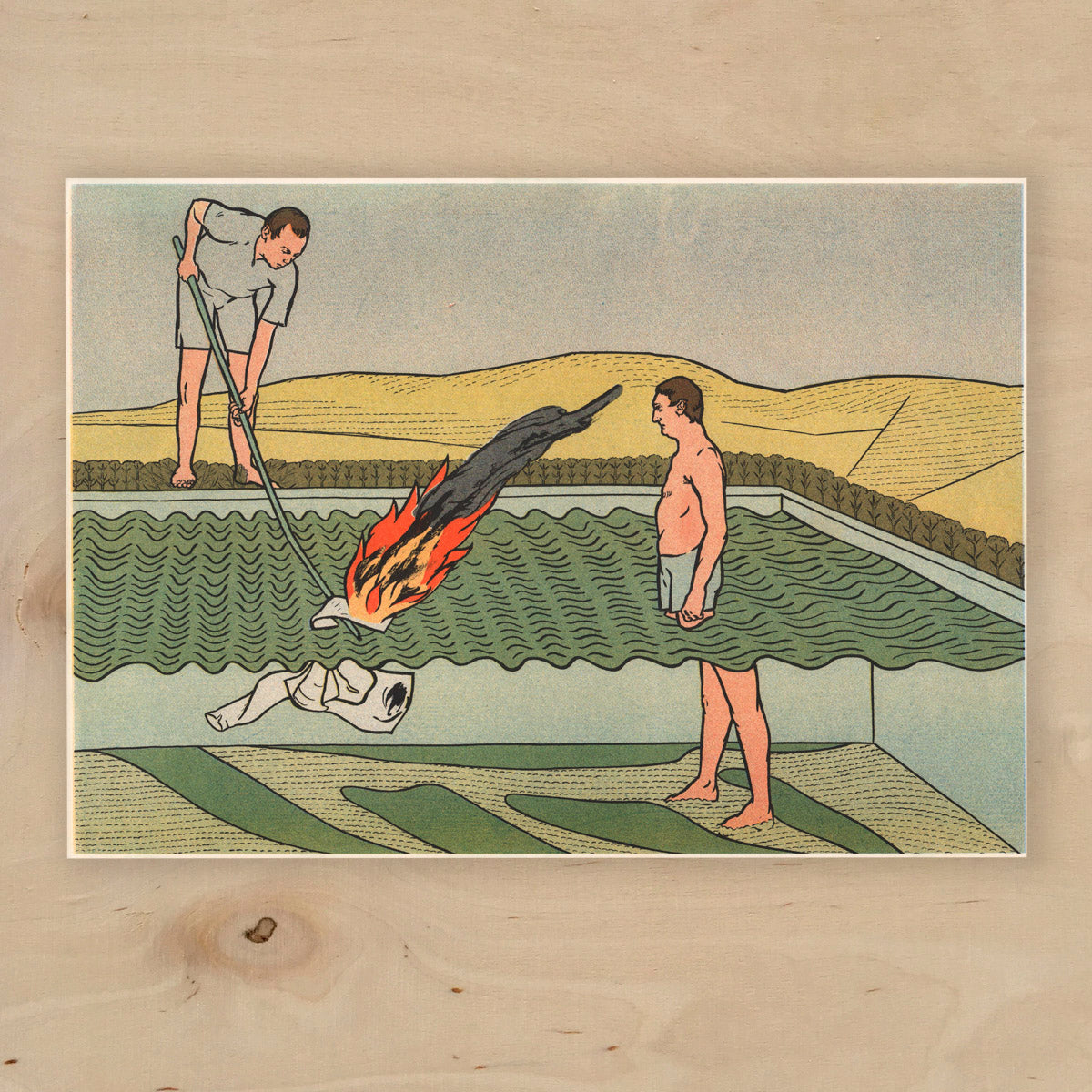 Młodzi mężczyźni przy basenie - Maciej Sieńczyk